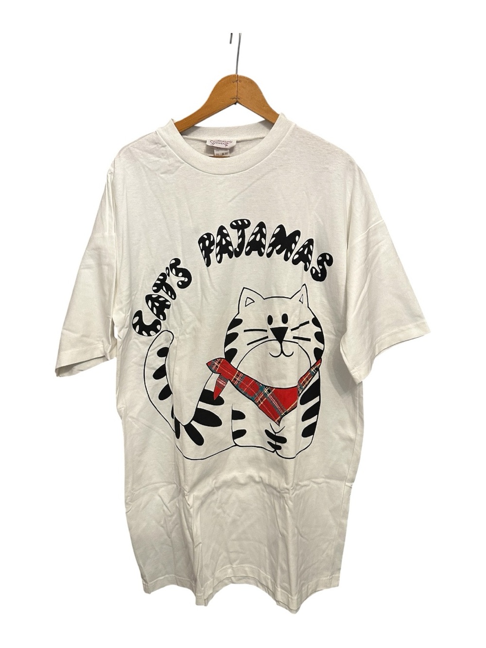 VTG Cat T-shirt Sleep Shirt New One Size 90s Graphic Print Grandmacore USA